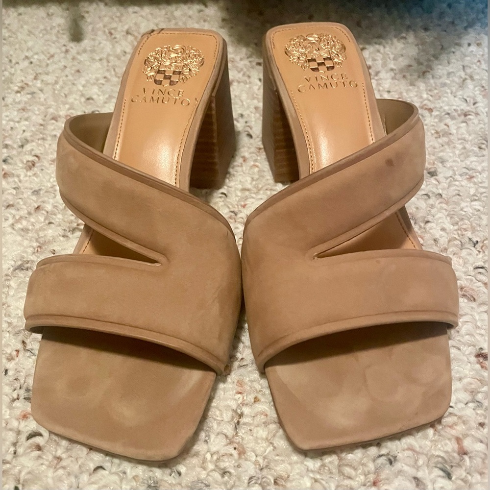 Vince Camuto Beige Suede Shoes